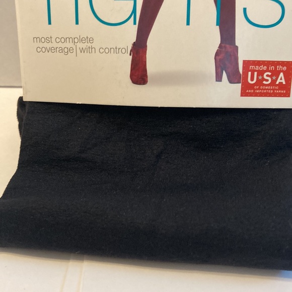 No Nonsense Super Opaque Control Top Tights Black Small - Picture 5 of 13